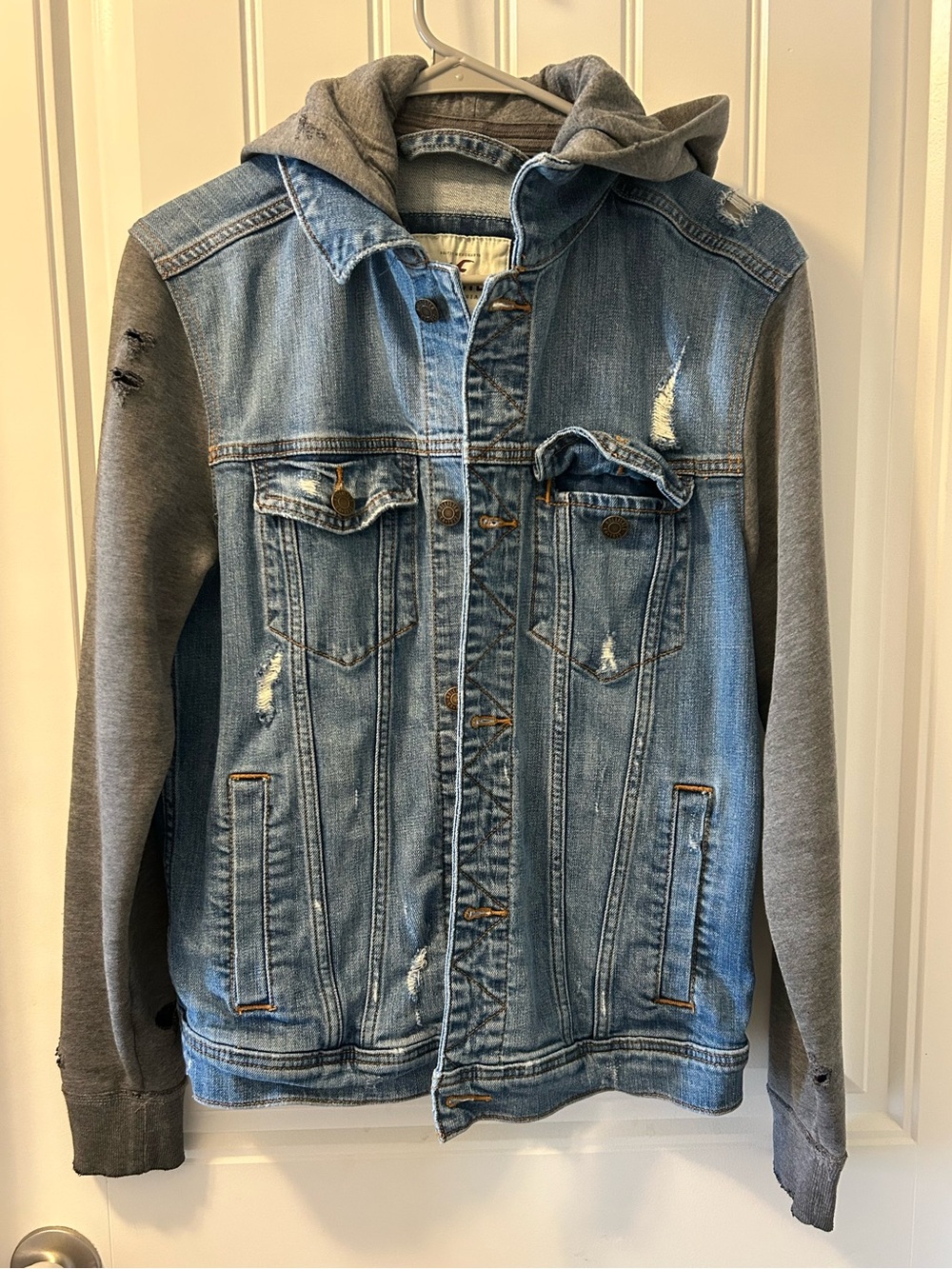 Distressed Denim Hollister Hoodie